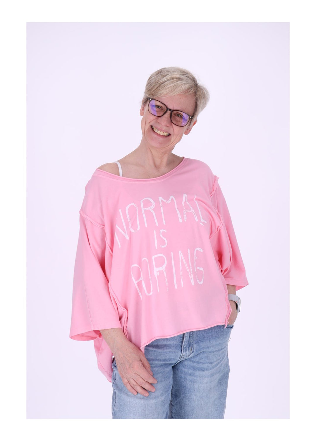 T-Shirt Damen Oversizes NORMAL IS BORING