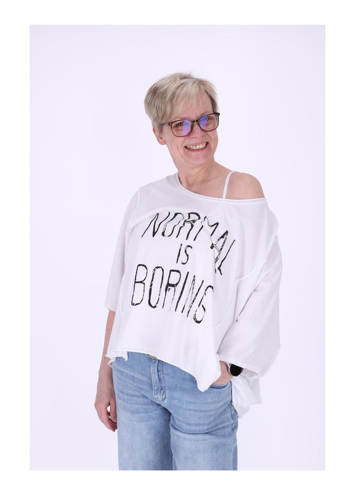 T-Shirt Damen Oversizes NORMAL IS BORING