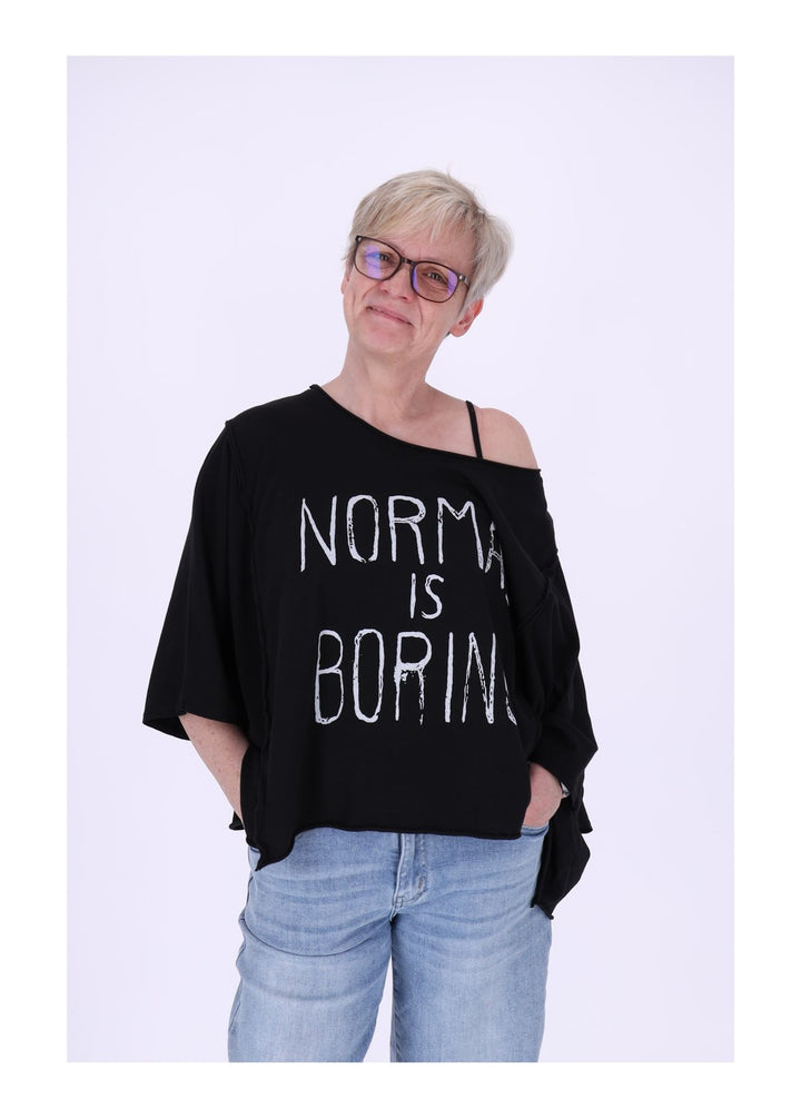 T-Shirt Damen Oversizes NORMAL IS BORING