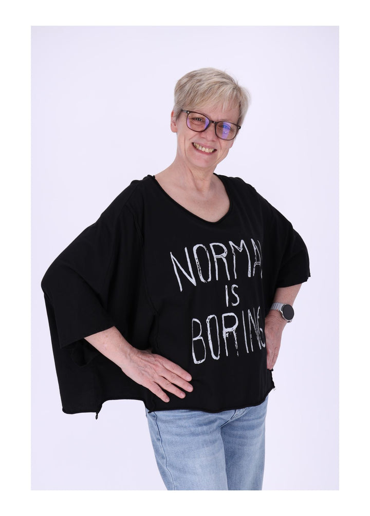 T-Shirt Damen Oversizes NORMAL IS BORING