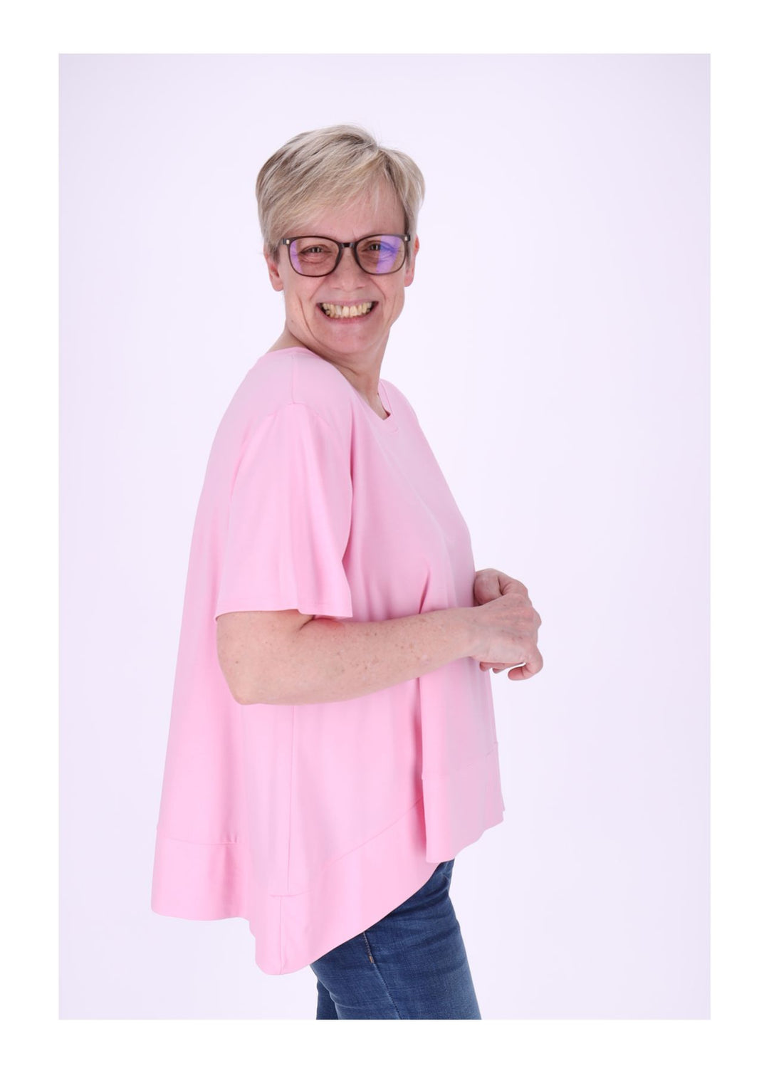 T-Shirt Damen A-Form breiter Bund