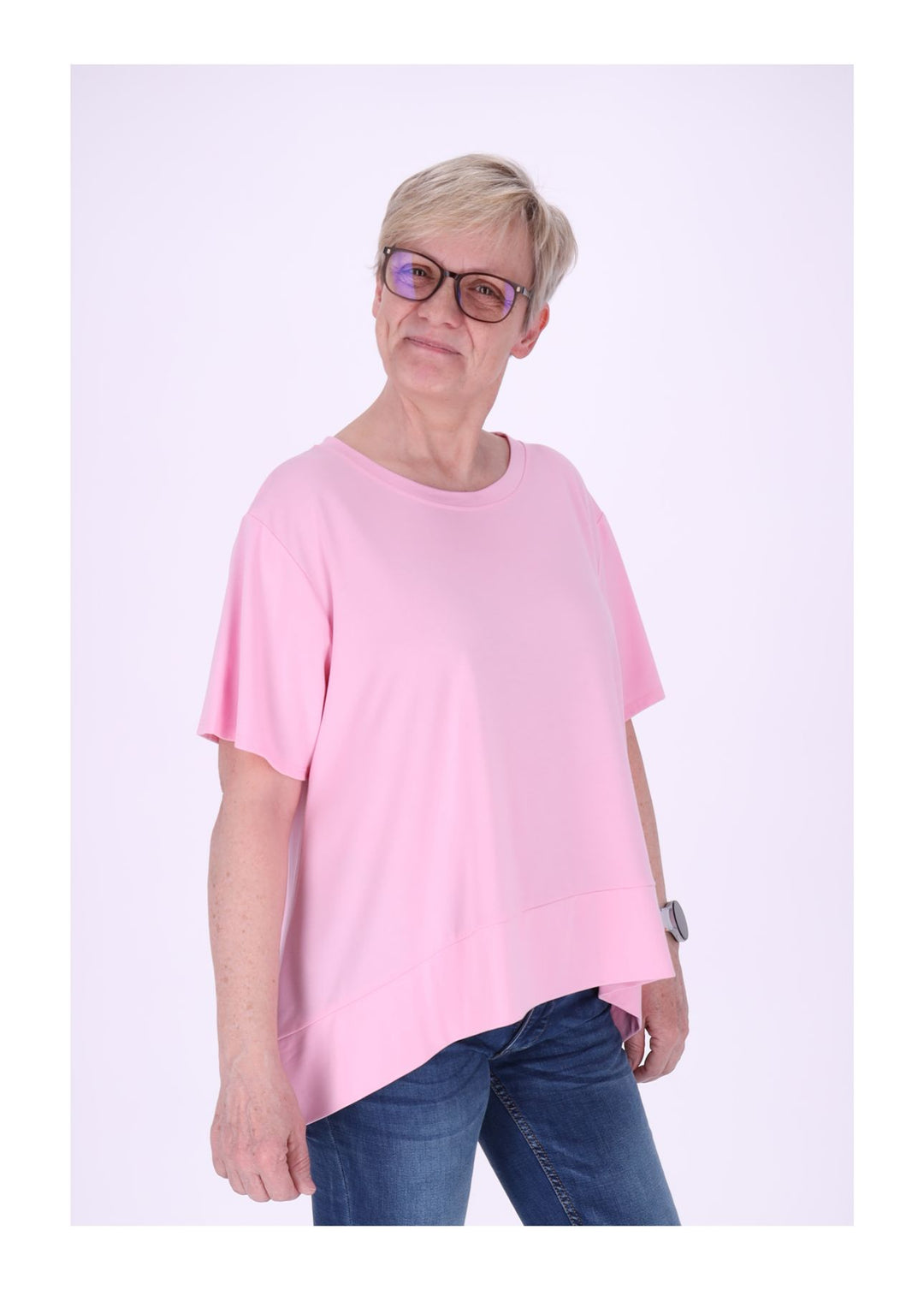 T-Shirt Damen A-Form breiter Bund