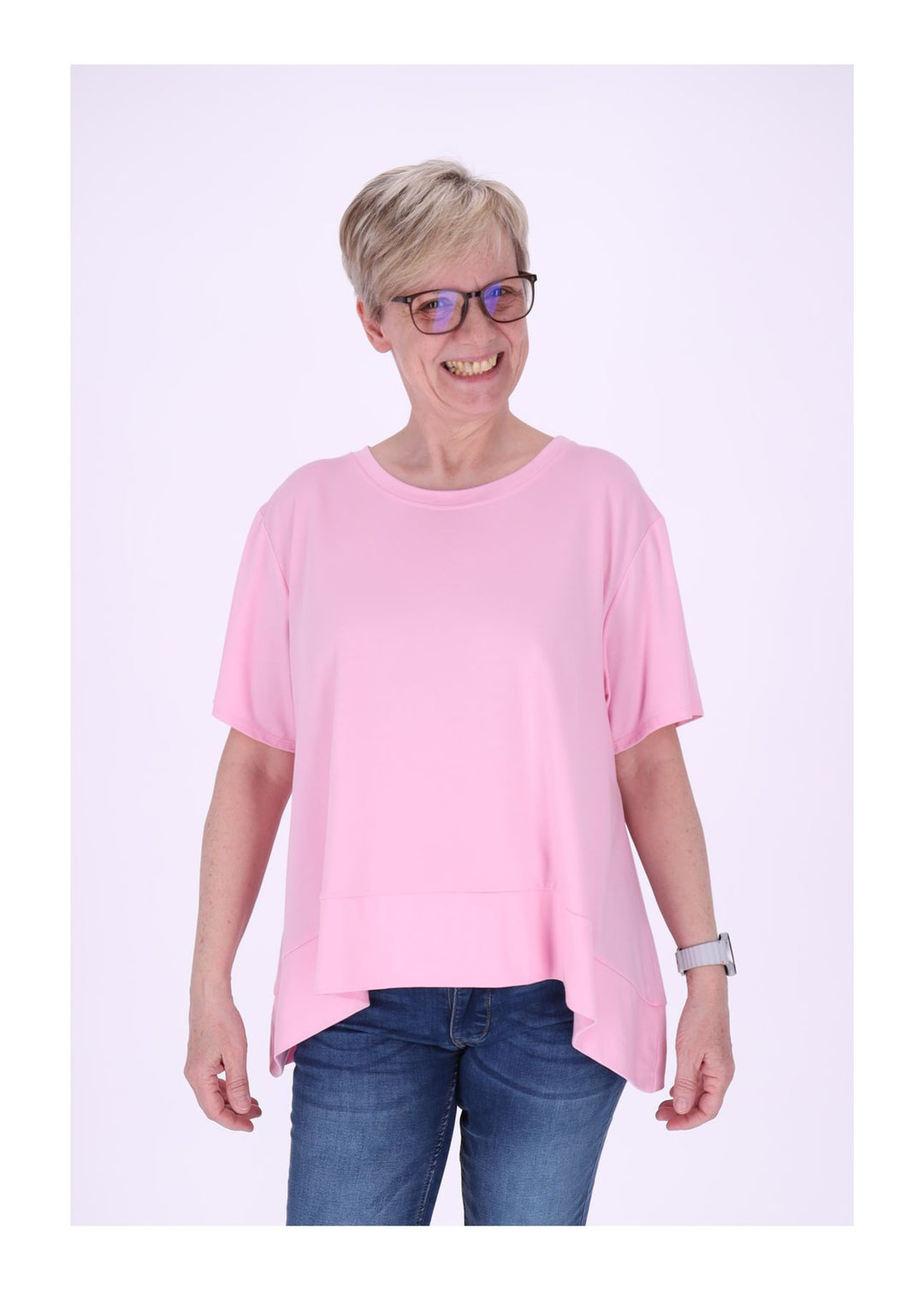 T-Shirt Damen A-Form breiter Bund