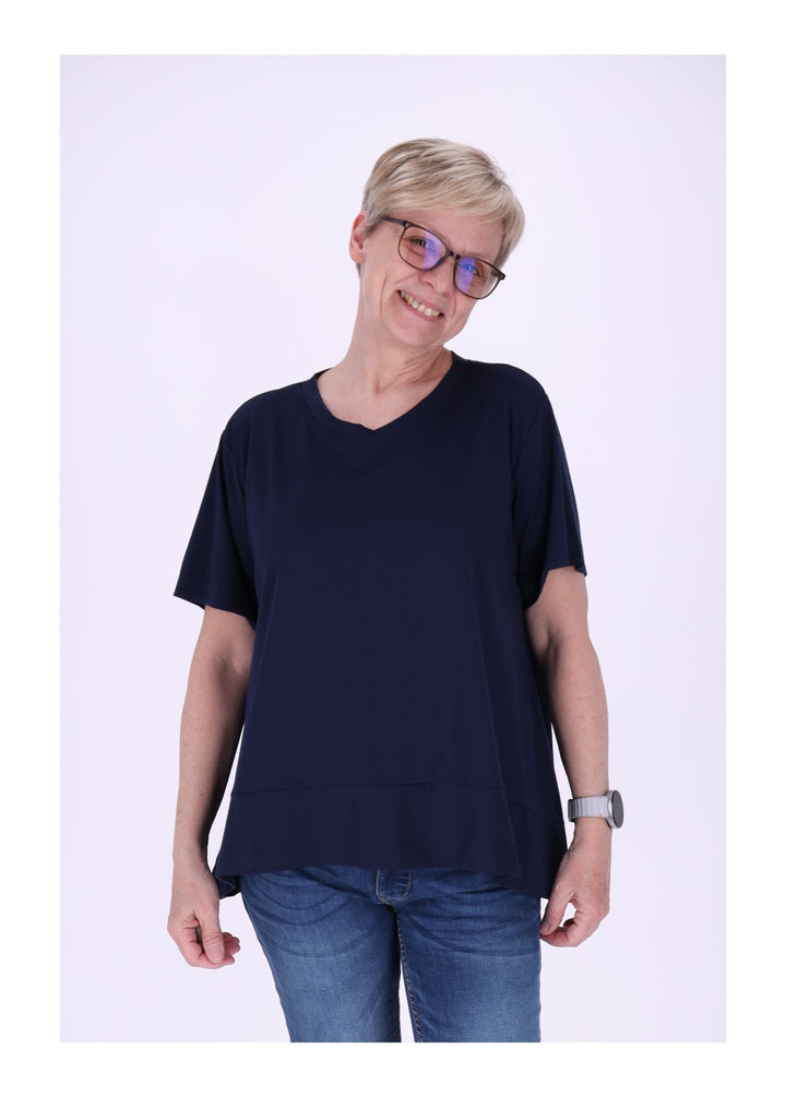 T-Shirt Damen A-Form breiter Bund