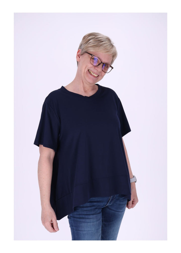 T-Shirt Damen A-Form breiter Bund
