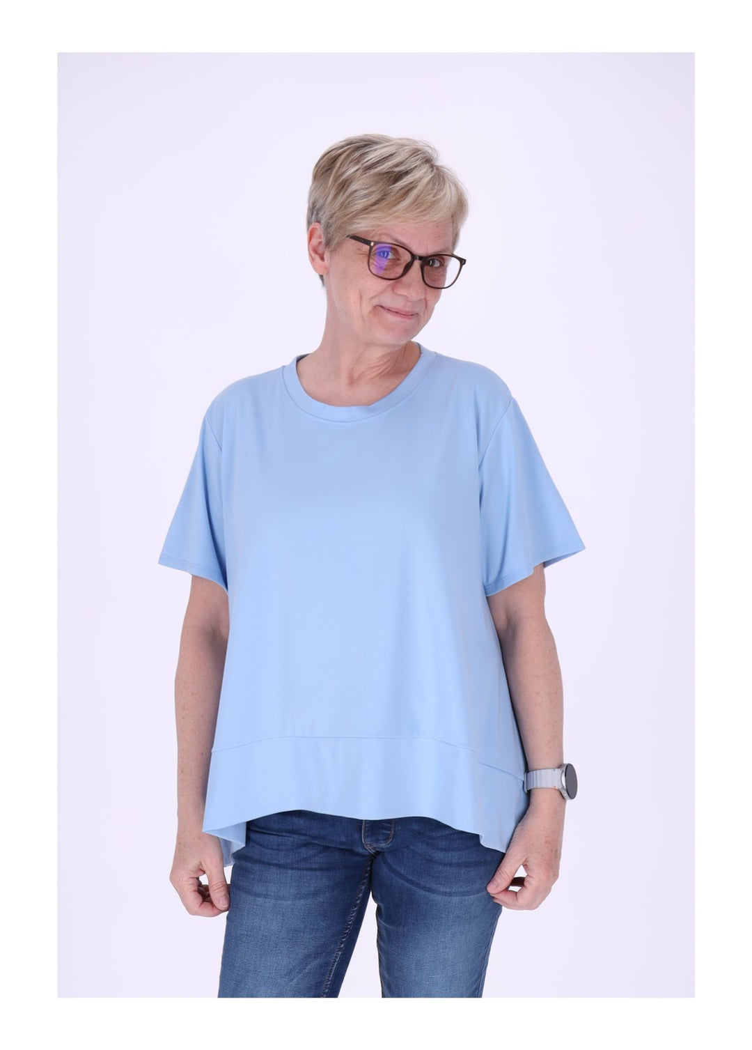 T-Shirt Damen A-Form breiter Bund