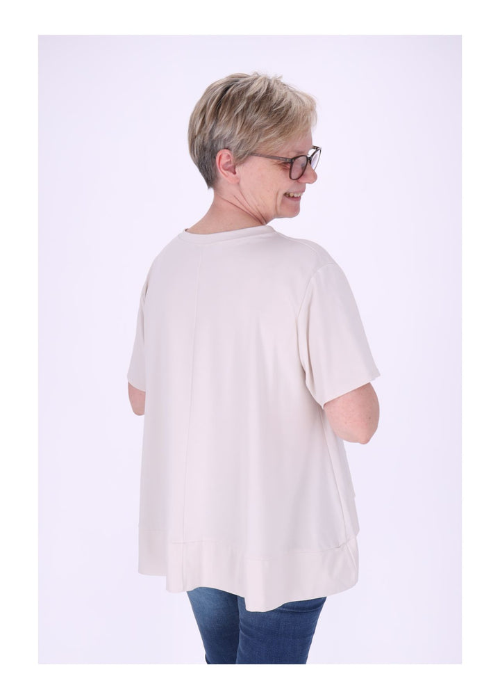 T-Shirt Damen A-Form breiter Bund