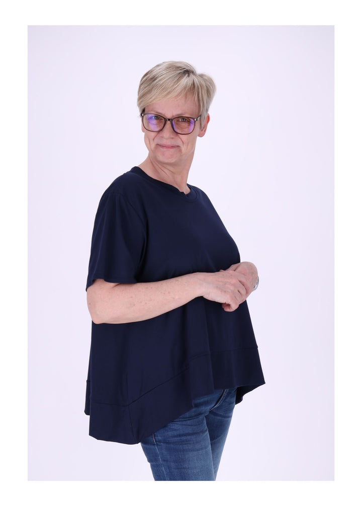T-Shirt Damen A-Form breiter Bund