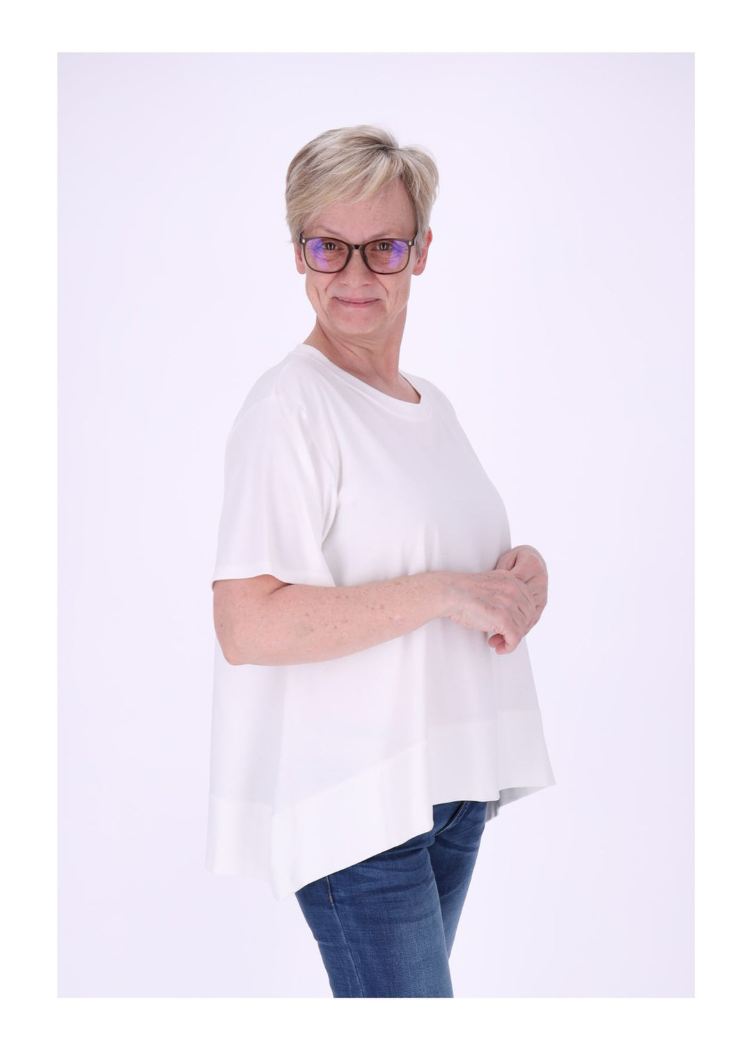 T-Shirt Damen A-Form breiter Bund