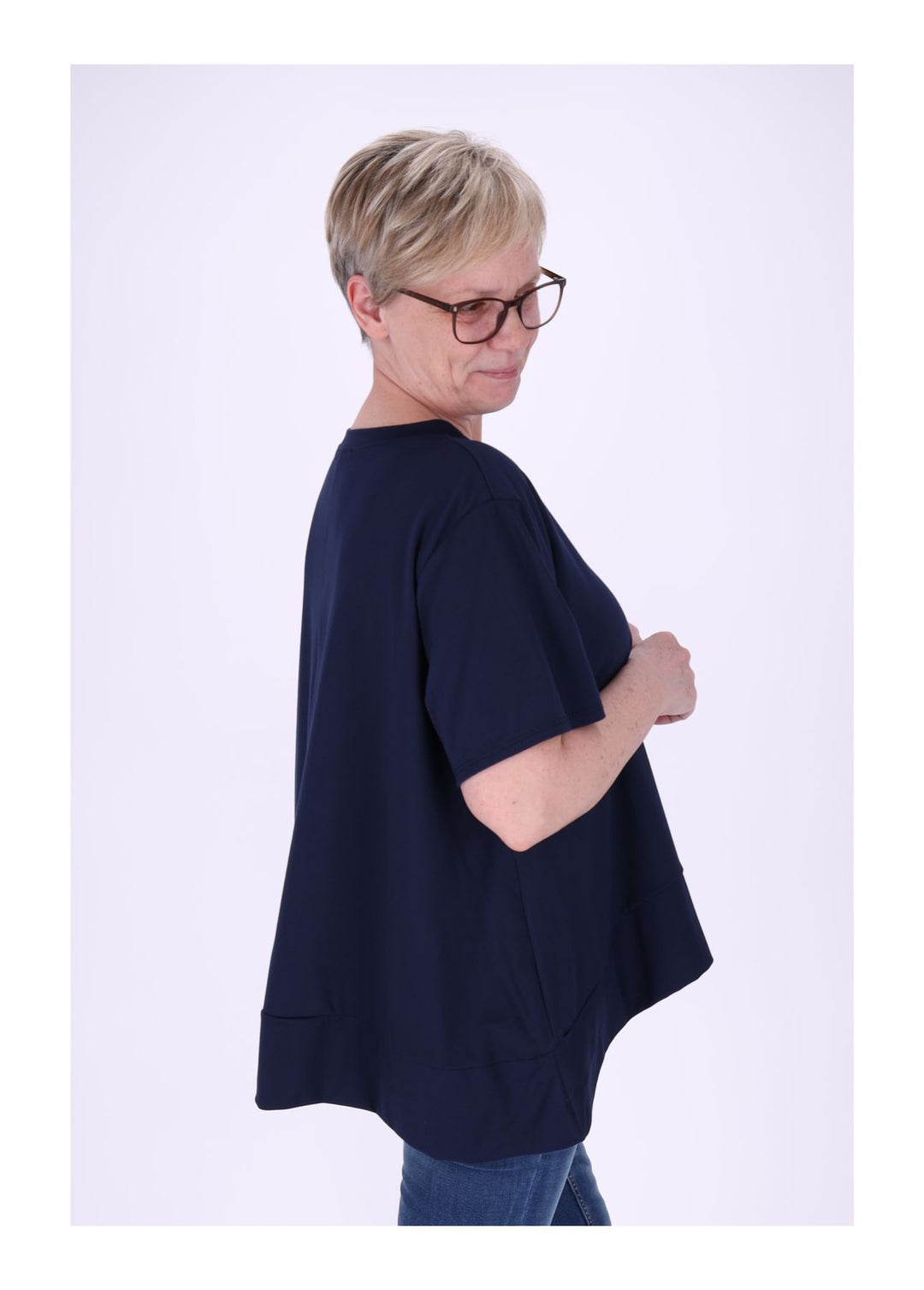 T-Shirt Damen A-Form breiter Bund