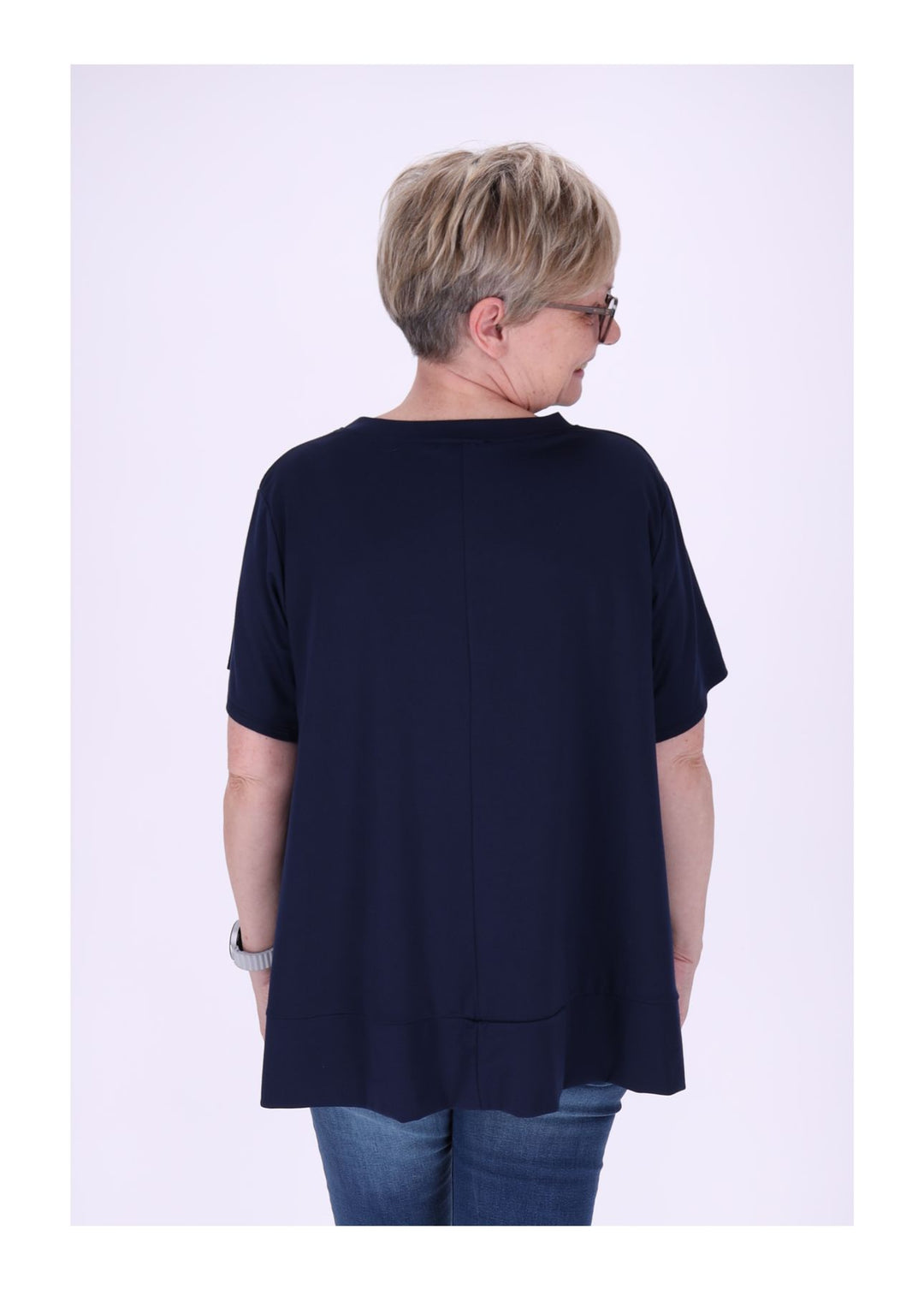 T-Shirt Damen A-Form breiter Bund