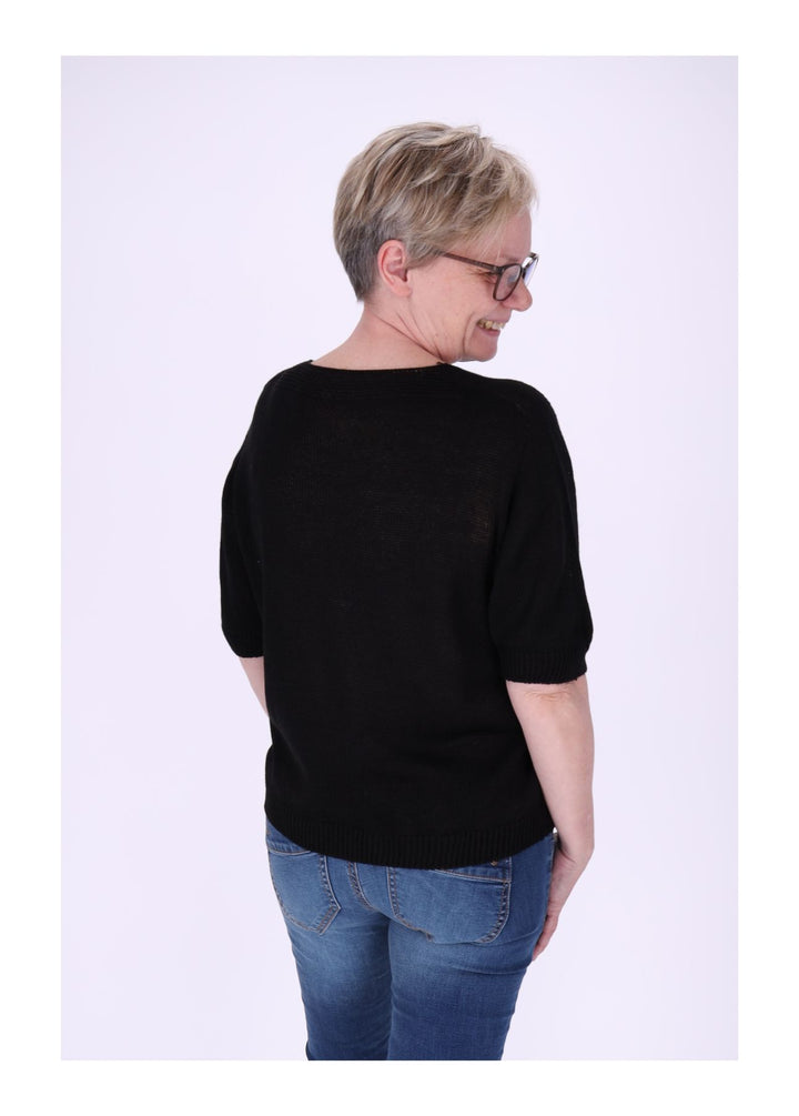 T-Shirt Damen V-Ausschnitt Feinstrick