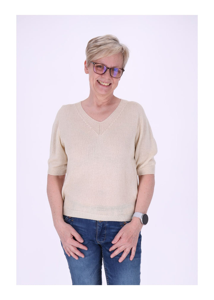 T-Shirt Damen V-Ausschnitt Feinstrick