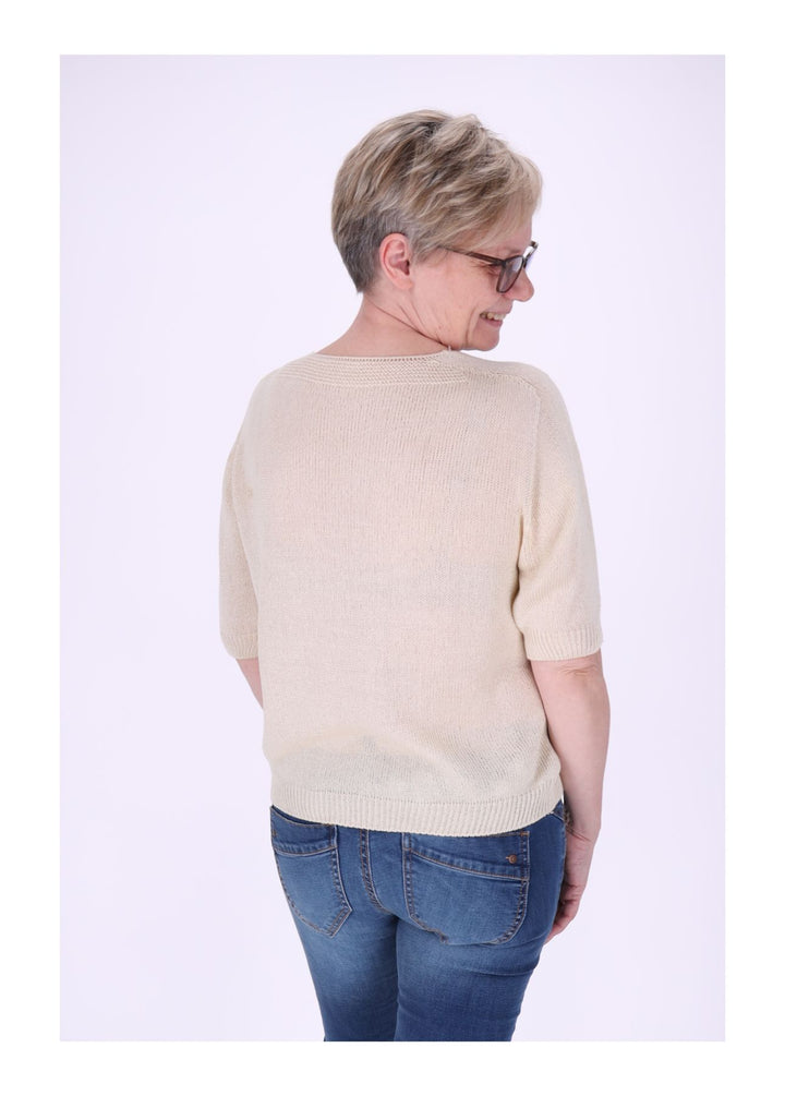 T-Shirt Damen V-Ausschnitt Feinstrick