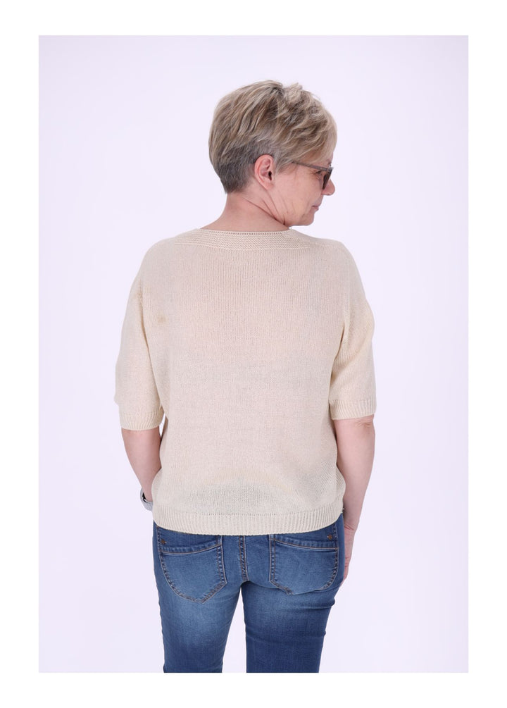 T-Shirt Damen V-Ausschnitt Feinstrick