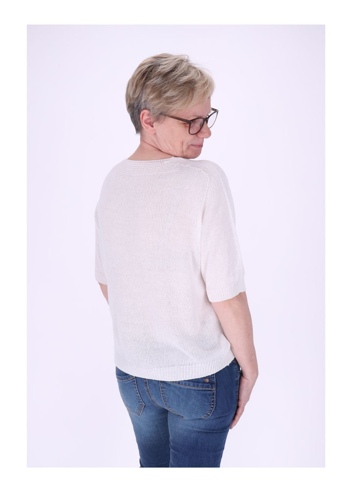 T-Shirt Damen V-Ausschnitt Feinstrick
