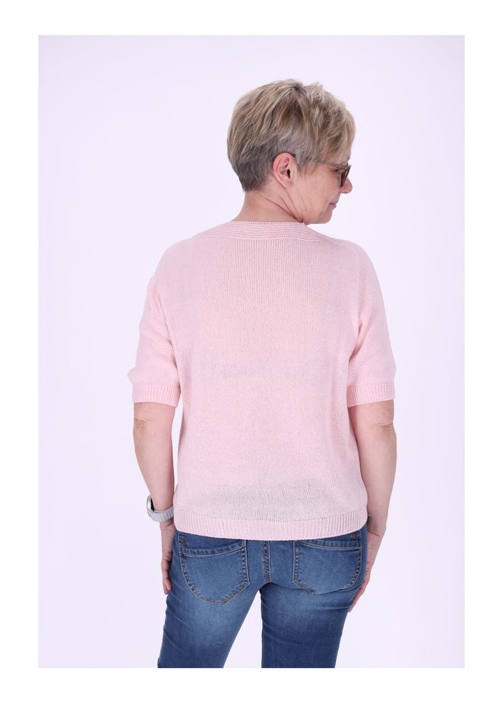 T-Shirt Damen V-Ausschnitt Feinstrick
