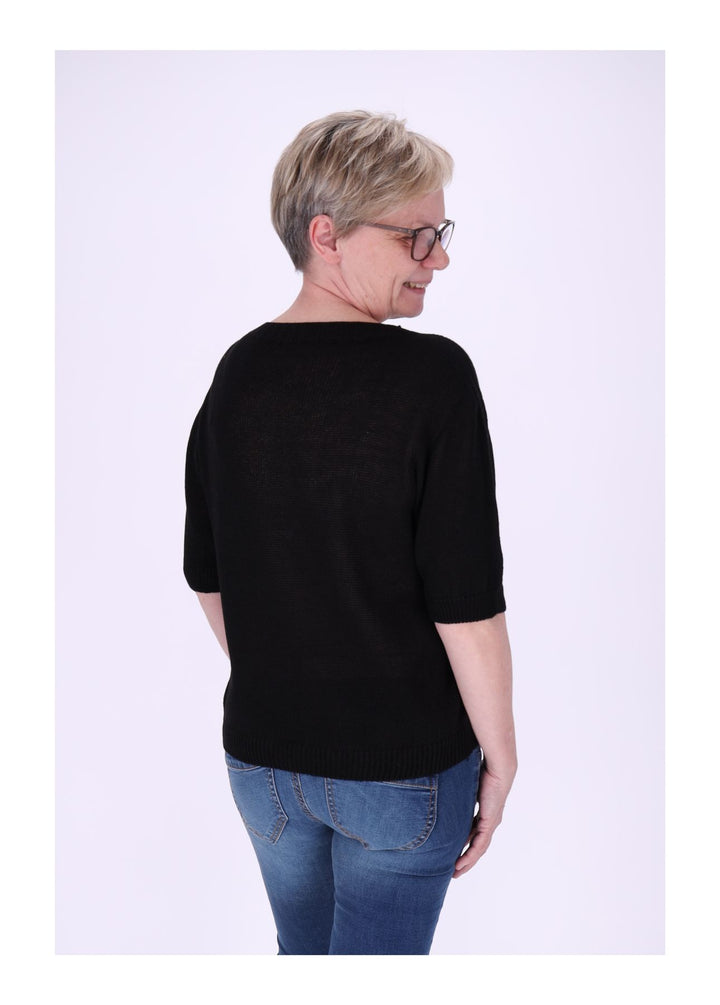 T-Shirt Damen Rundhals Feinstrick