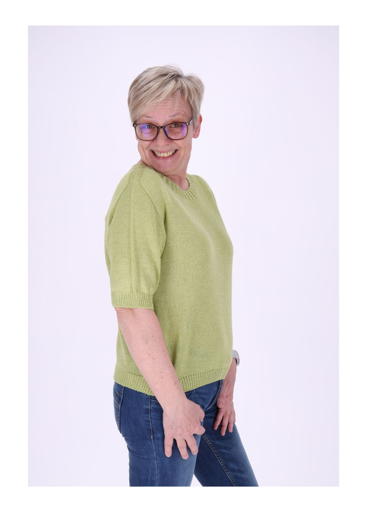 T-Shirt Damen Rundhals Feinstrick