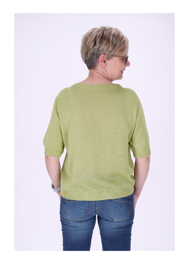 T-Shirt Damen Rundhals Feinstrick