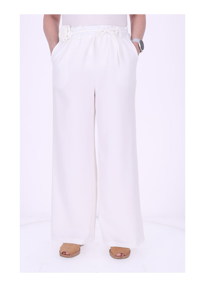 Schlupf-Hose Damen Blumengürtel Sommer Qualität