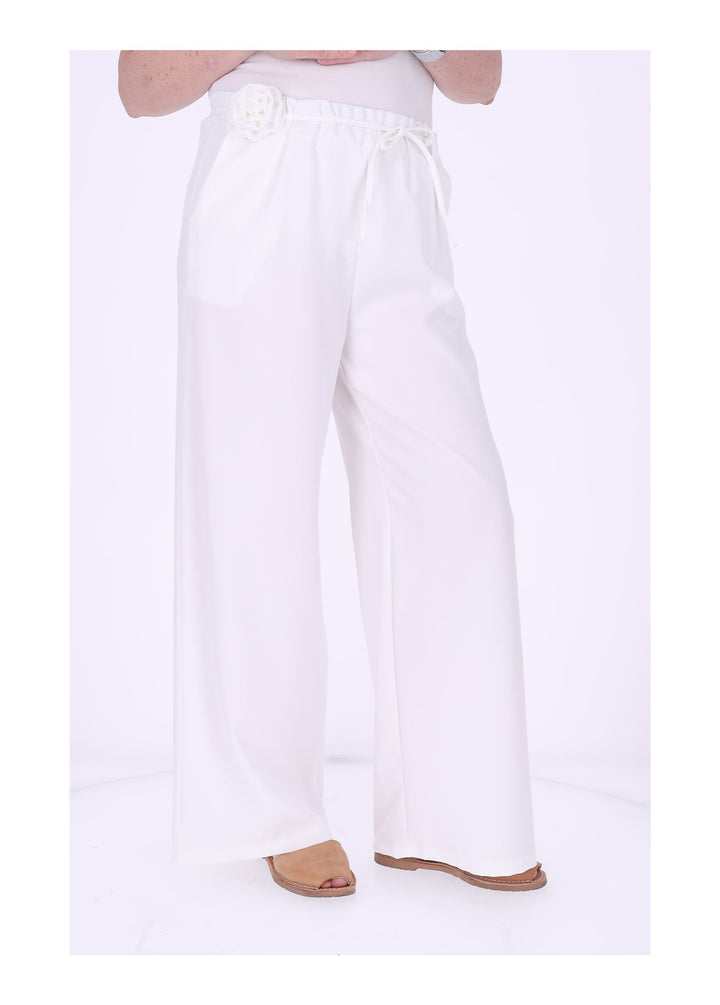 Schlupf-Hose Damen Blumengürtel Sommer Qualität