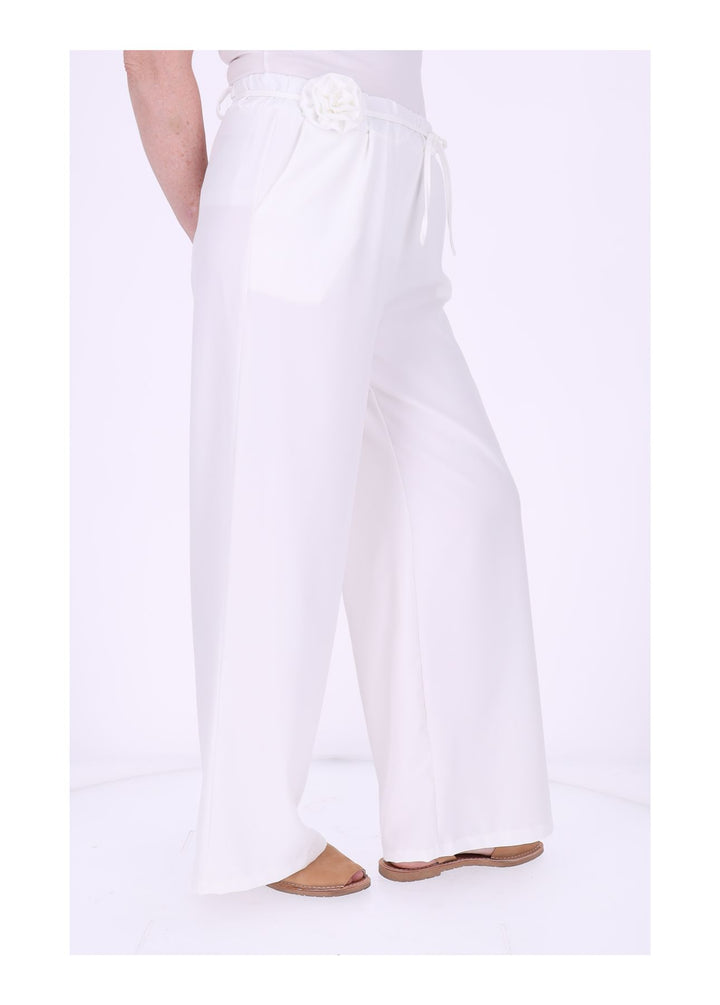 Schlupf-Hose Damen Blumengürtel Sommer Qualität