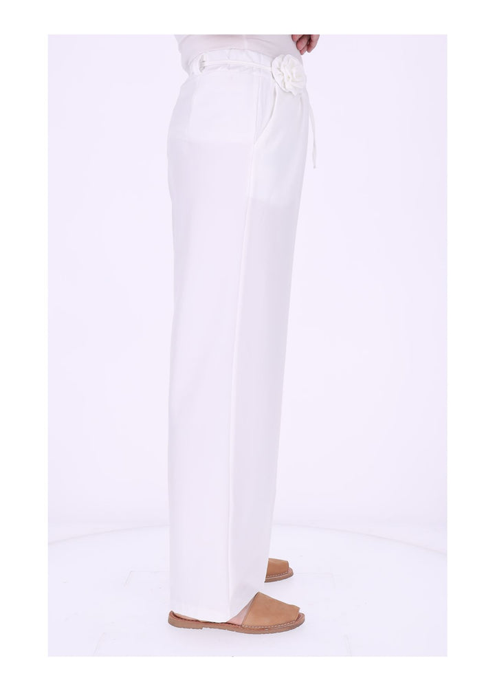 Schlupf-Hose Damen Blumengürtel Sommer Qualität