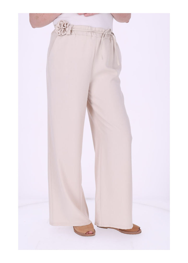 Schlupf-Hose Damen Blumengürtel Sommer Qualität