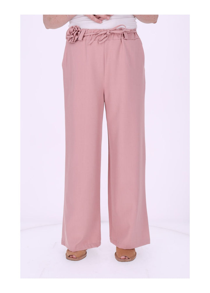 Schlupf-Hose Damen Blumengürtel Sommer Qualität