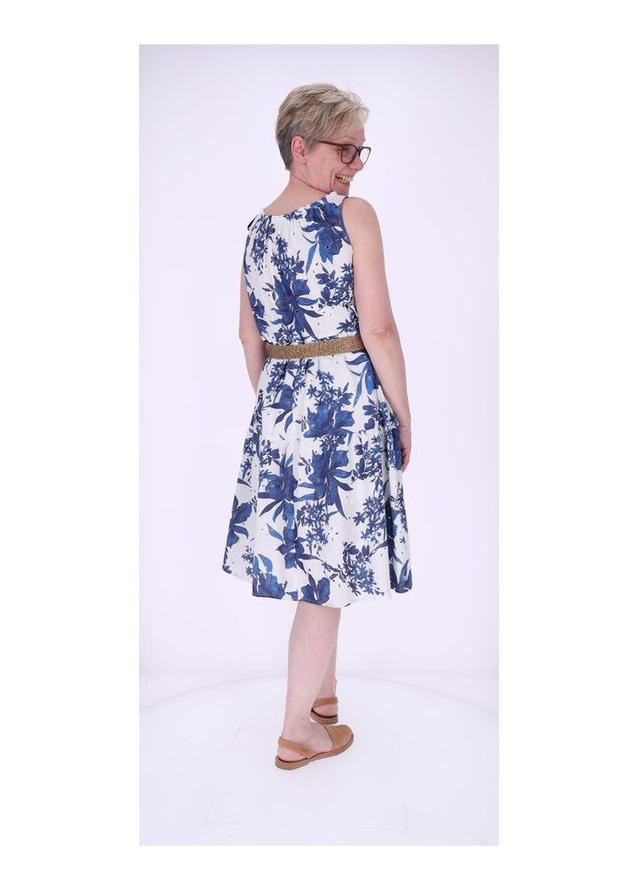 Trägerkleid Damen Lochmuster Gürtel