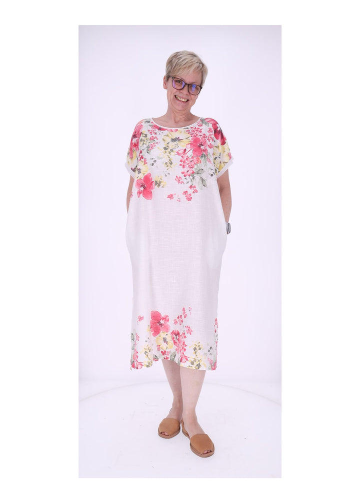Kleid Damen Jersey AOP Blumen