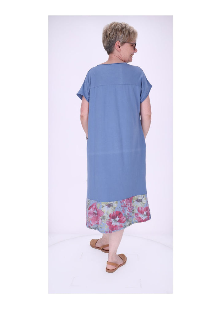 Kleid Damen Jersey AOP Blumen