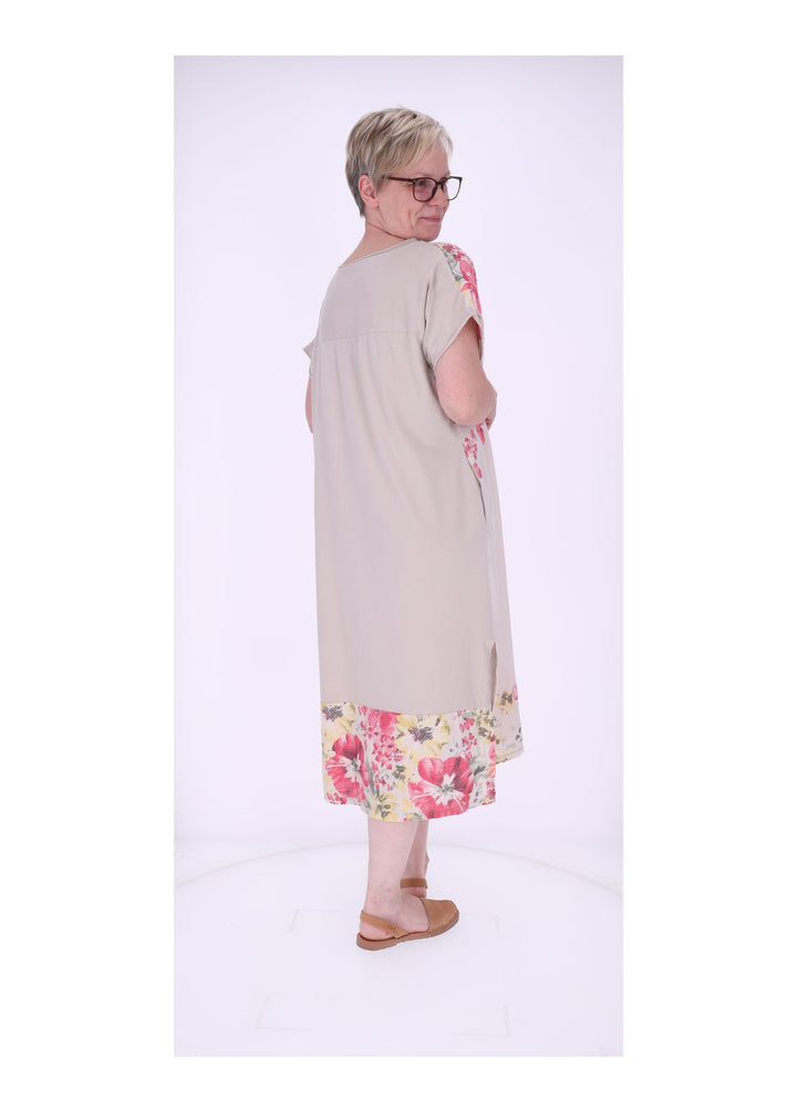 Kleid Damen Jersey AOP Blumen