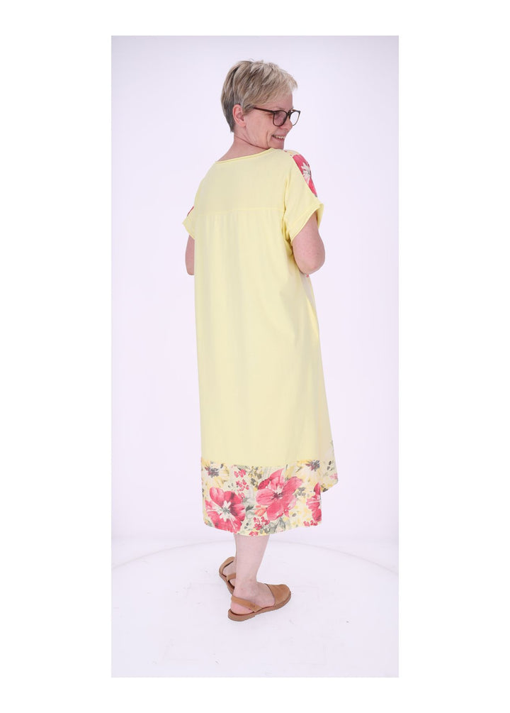 Kleid Damen Jersey AOP Blumen