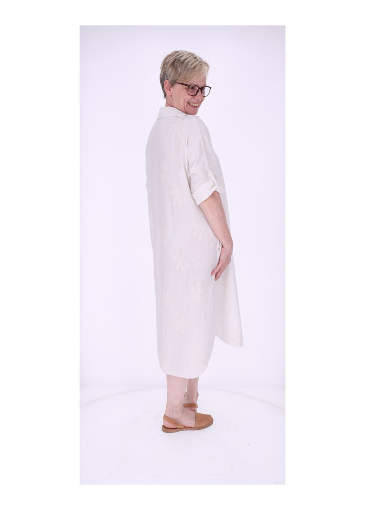 Kleid Damen Polokragen Taschen