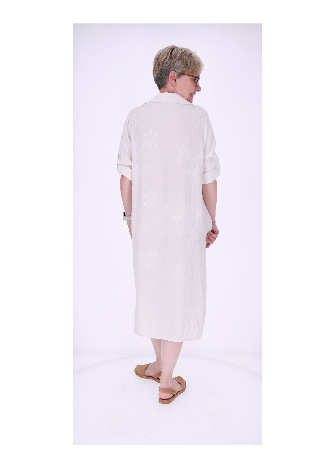 Kleid Damen Polokragen Taschen