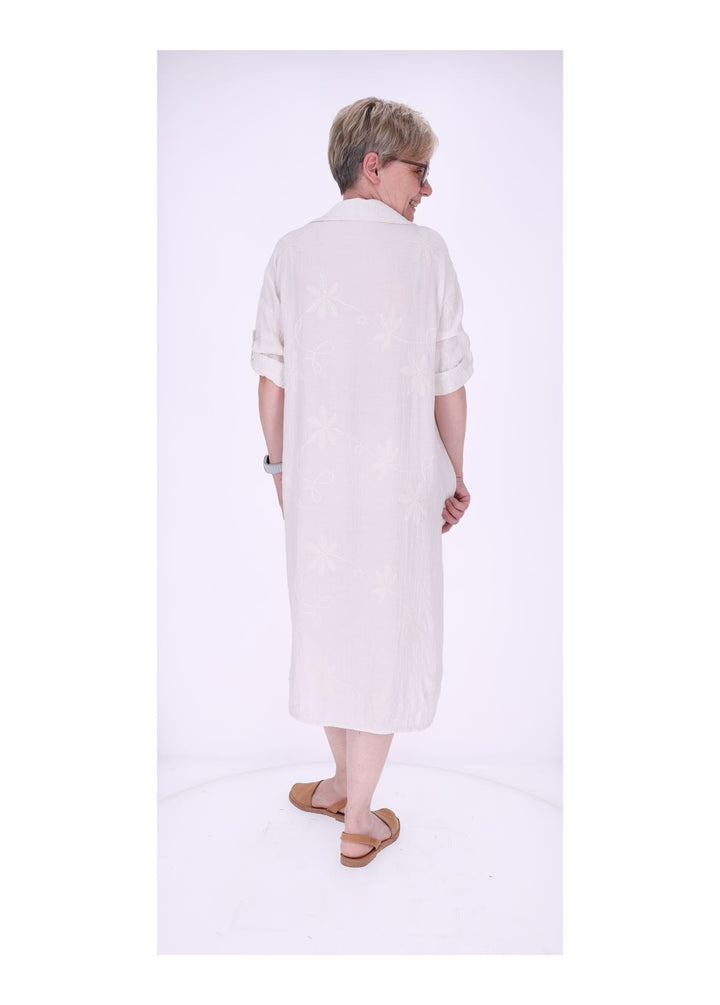 Kleid Damen Polokragen Taschen