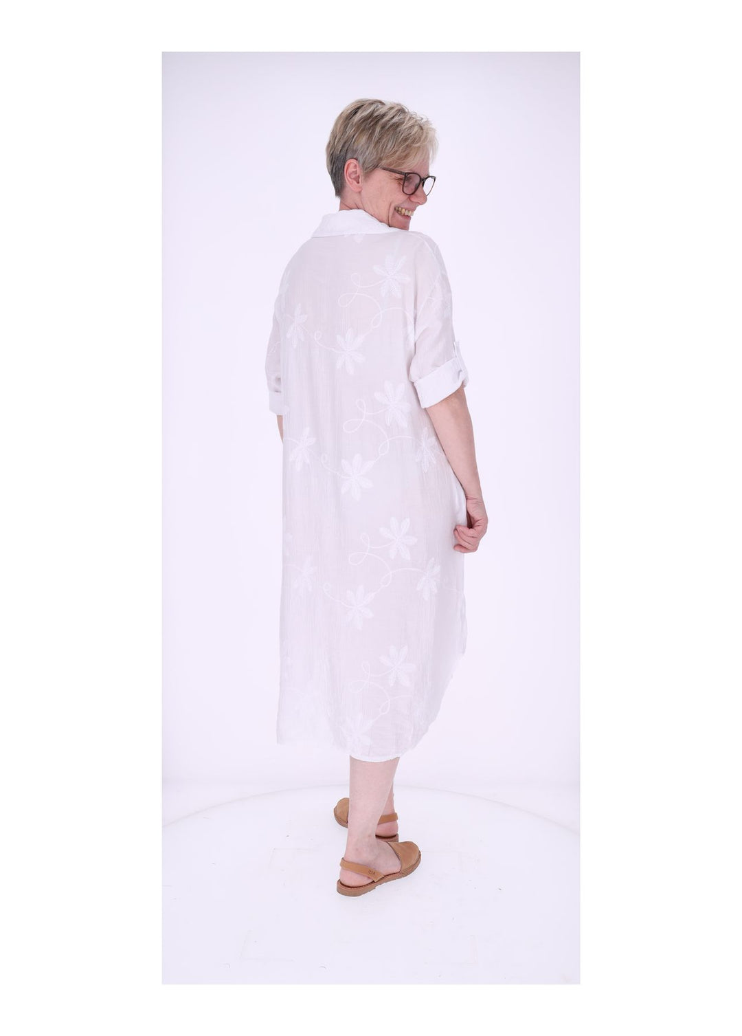 Kleid Damen Polokragen Taschen