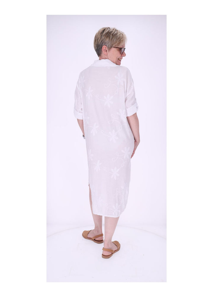 Kleid Damen Polokragen Taschen