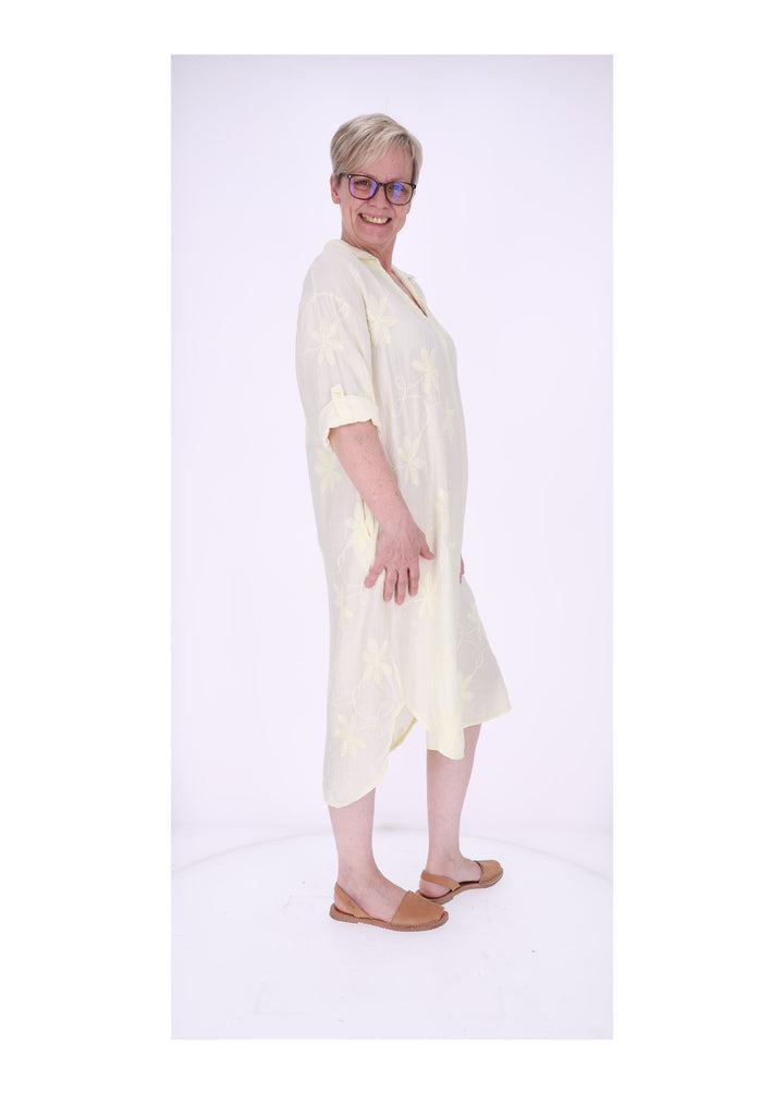 Kleid Damen Polokragen Taschen