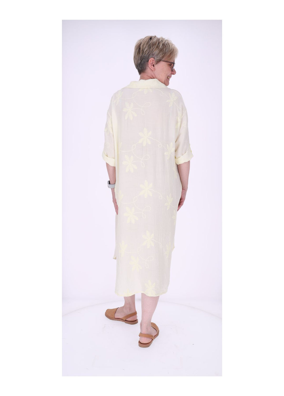 Kleid Damen Polokragen Taschen