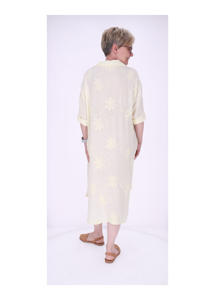 Kleid Damen Polokragen Taschen