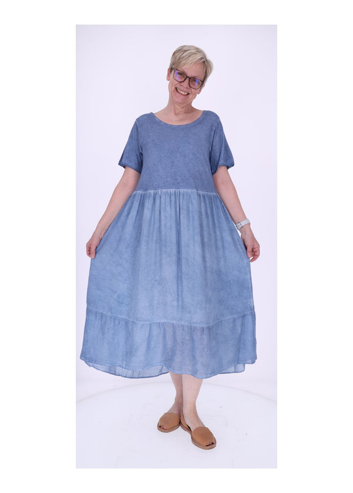 Stufenkleid Damen enzyme washed