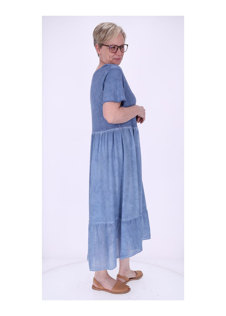 Stufenkleid Damen enzyme washed