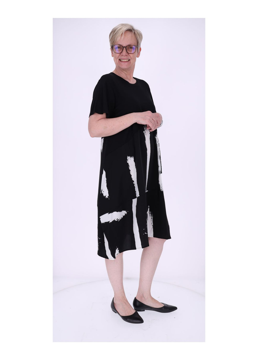 T-Shirt Kleid Damen Tasche Rock AOP
