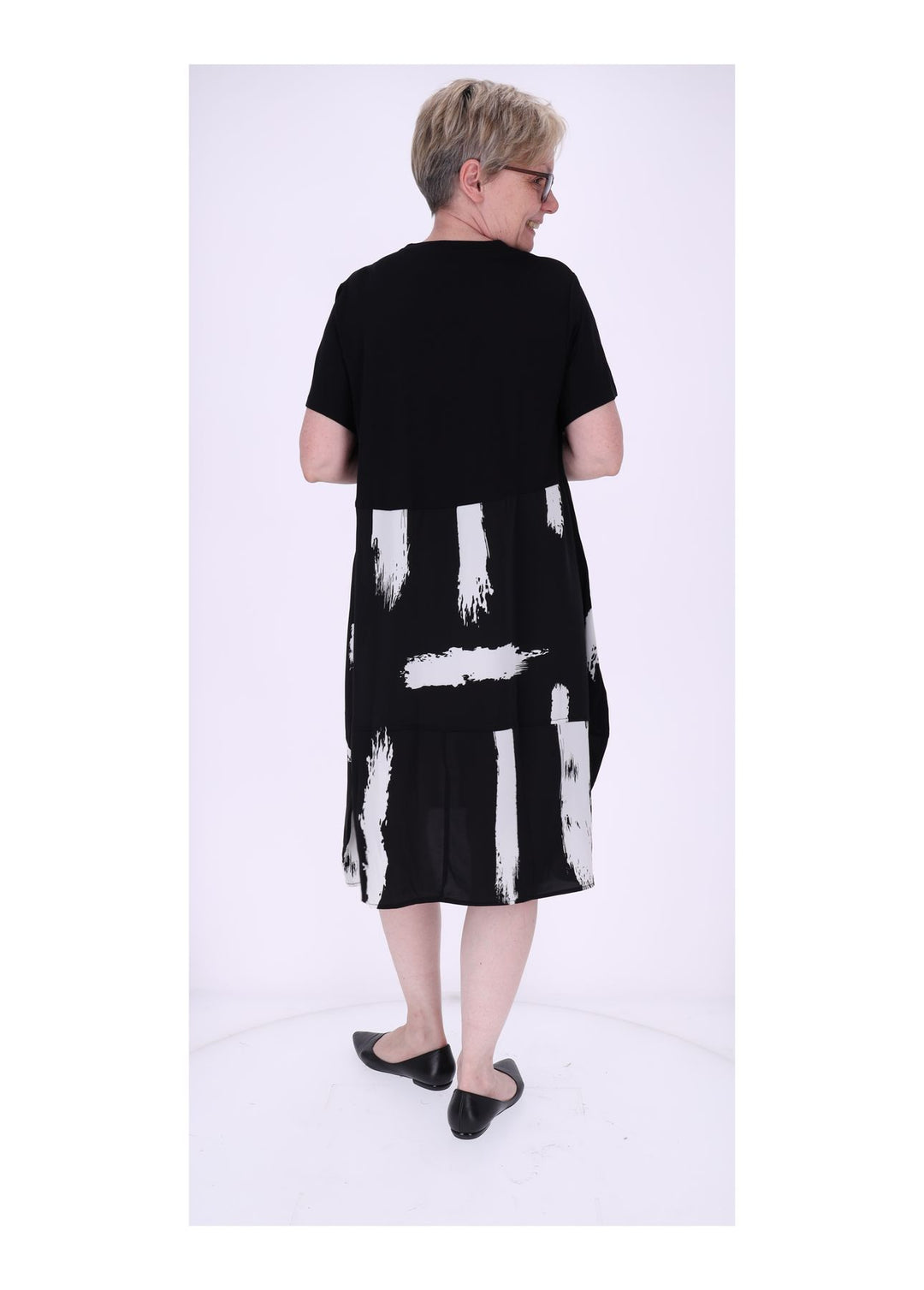 T-Shirt Kleid Damen Tasche Rock AOP