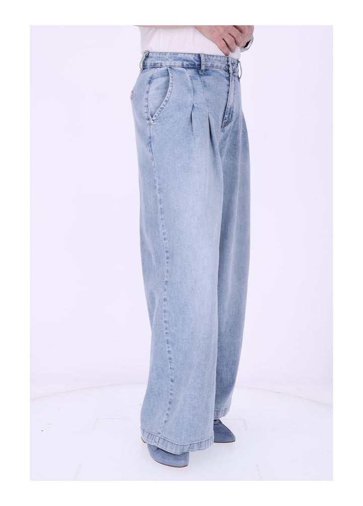 Jeans Damen leichte Qualität Culotte Bundfalten