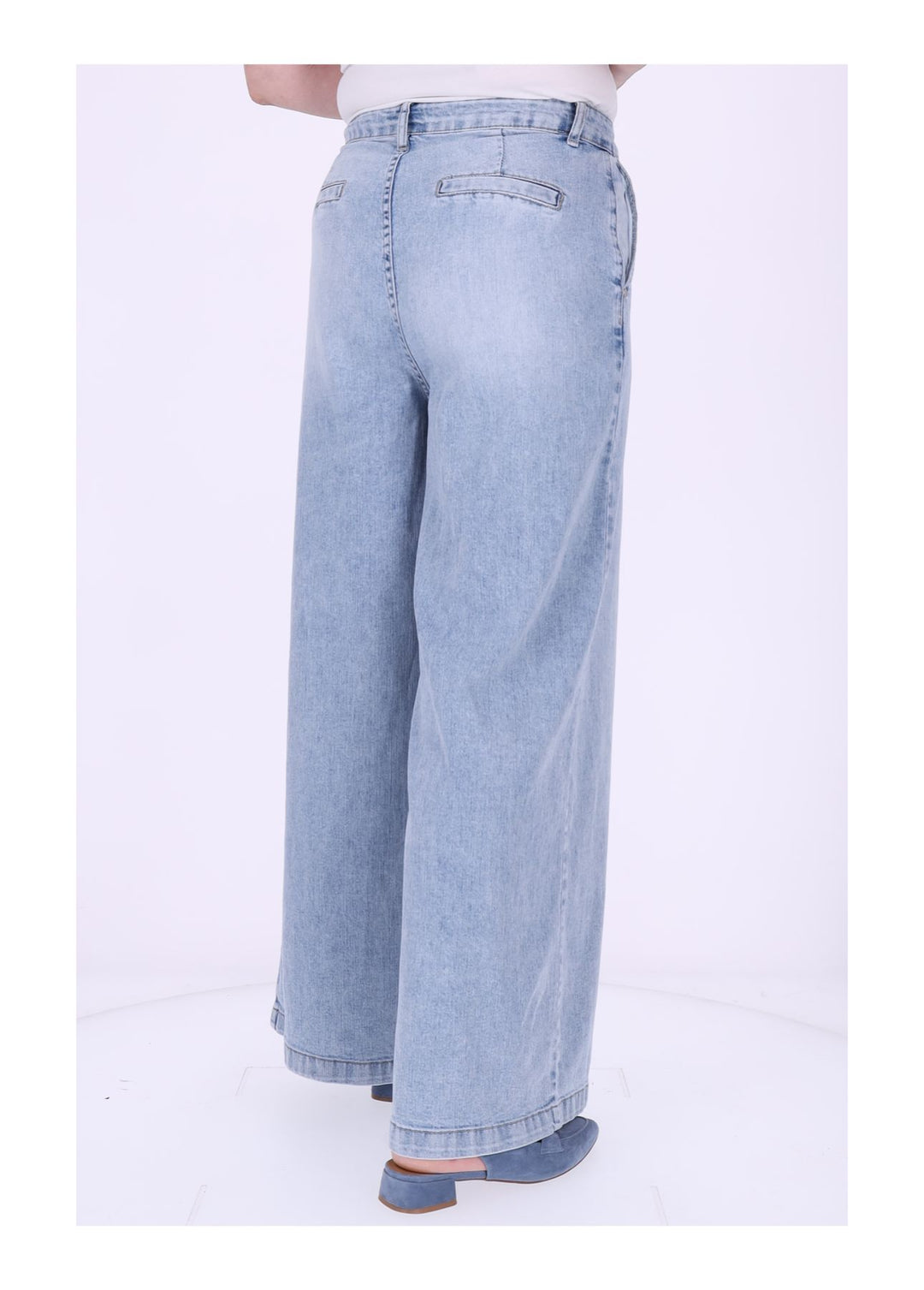 Jeans Damen leichte Qualität Culotte Bundfalten