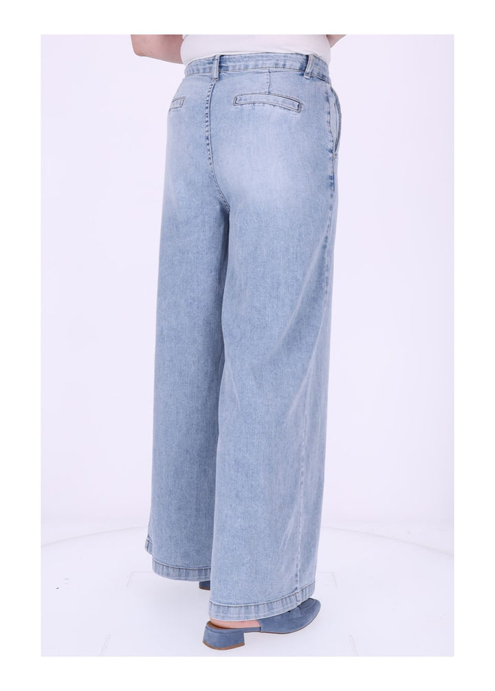 Jeans Damen leichte Qualität Culotte Bundfalten
